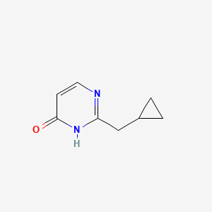 molecular formula C8H10N2O B13296560 2-(Cyclopropylmethyl)-3,4-dihydropyrimidin-4-one 