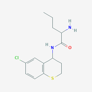 2-Amino-N-(6-chloro-3,4-dihydro-2H-1-benzothiopyran-4-YL)pentanamide