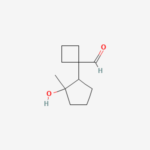 1-(2-Hydroxy-2-methylcyclopentyl)cyclobutane-1-carbaldehyde