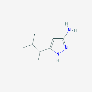 molecular formula C8H15N3 B13296687 3-(3-methylbutan-2-yl)-1H-pyrazol-5-amine 