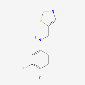 molecular formula C10H8F2N2S B13296790 3,4-Difluoro-N-(thiazol-5-ylmethyl)aniline 