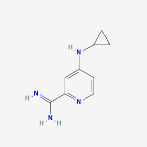 molecular formula C9H12N4 B13296812 4-(Cyclopropylamino)pyridine-2-carboximidamide 