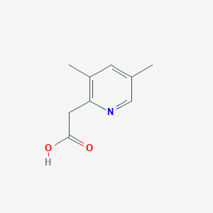 molecular formula C9H11NO2 B13296836 2-(3,5-Dimethylpyridin-2-yl)acetic acid 