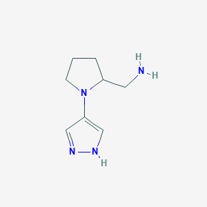 1-[1-(1H-Pyrazol-4-YL)-2-pyrrolidinyl]methanamine