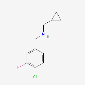 [(4-Chloro-3-fluorophenyl)methyl](cyclopropylmethyl)amine