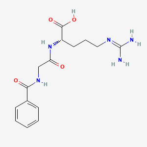 molecular formula C15H21N5O4 B1329687 马尿酰-L-精氨酸 CAS No. 744-46-7