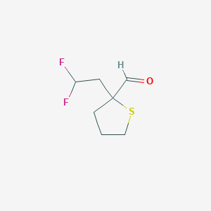 2-(2,2-Difluoroethyl)thiolane-2-carbaldehyde