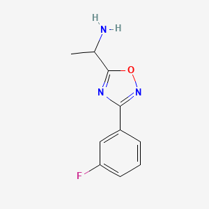 1-[3-(3-Fluorophenyl)-1,2,4-oxadiazol-5-yl]ethan-1-amine