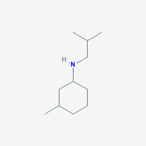 molecular formula C11H23N B13296976 3-methyl-N-(2-methylpropyl)cyclohexan-1-amine 