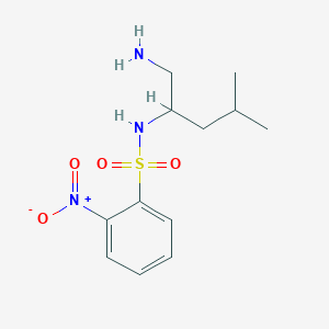 N-(1-Amino-4-methylpentan-2-yl)-2-nitrobenzene-1-sulfonamide