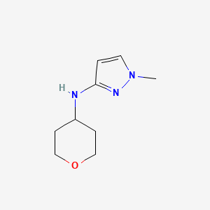 molecular formula C9H15N3O B13296990 1-methyl-N-(oxan-4-yl)-1H-pyrazol-3-amine 