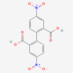molecular formula C14H8N2O8 B1329700 4,4'-Dinitro-[1,1'-biphenyl]-2,2'-dicarboxylic acid CAS No. 20246-81-5