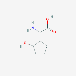 molecular formula C7H13NO3 B13297003 2-Amino-2-(2-hydroxycyclopentyl)acetic acid 