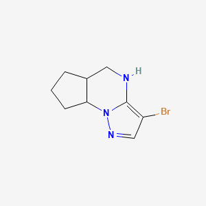 molecular formula C9H12BrN3 B13297038 10-Bromo-1,8,12-triazatricyclo[7.3.0.0,2,6]dodeca-9,11-diene 