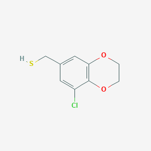 molecular formula C9H9ClO2S B13297041 (8-Chloro-2,3-dihydro-1,4-benzodioxin-6-yl)methanethiol 