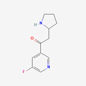 1-(5-Fluoropyridin-3-yl)-2-(pyrrolidin-2-yl)ethan-1-one