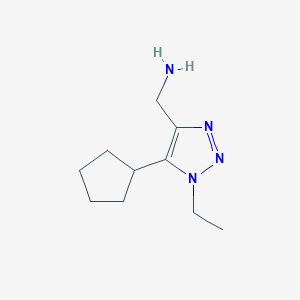 (5-Cyclopentyl-1-ethyl-1H-1,2,3-triazol-4-yl)methanamine