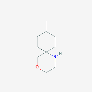 molecular formula C10H19NO B13297076 9-Methyl-4-oxa-1-azaspiro[5.5]undecane 