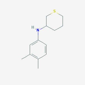 molecular formula C13H19NS B13297080 N-(3,4-dimethylphenyl)thian-3-amine 