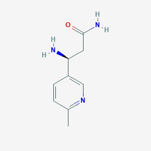 (3S)-3-Amino-3-(6-methylpyridin-3-yl)propanamide