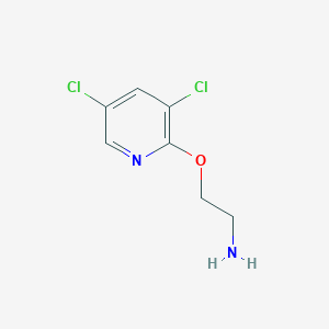 molecular formula C7H8Cl2N2O B13297130 2-(2-Aminoethoxy)-3,5-dichloropyridine 