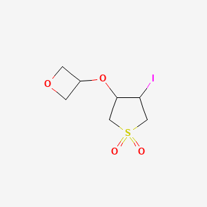 3-Iodo-4-(oxetan-3-yloxy)tetrahydrothiophene 1,1-dioxide