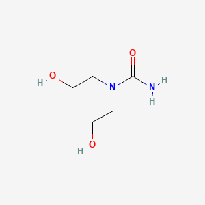 molecular formula C5H12N2O3 B1329720 尿素，1,1-双(2-羟乙基)- CAS No. 23270-55-5