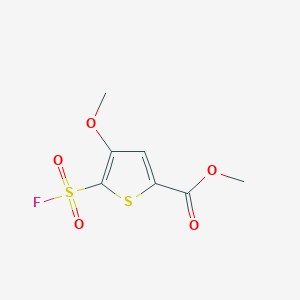 molecular formula C7H7FO5S2 B13297257 Methyl 5-(fluorosulfonyl)-4-methoxythiophene-2-carboxylate 