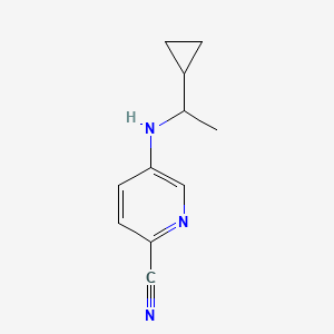 5-[(1-Cyclopropylethyl)amino]pyridine-2-carbonitrile