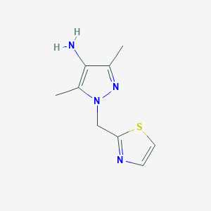 3,5-dimethyl-1-(1,3-thiazol-2-ylmethyl)-1H-pyrazol-4-amine