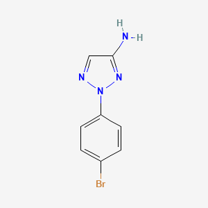 molecular formula C8H7BrN4 B13297396 2-(4-bromophenyl)-2H-1,2,3-triazol-4-amine 