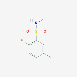 molecular formula C8H10BrNO2S B13297408 2-bromo-N,5-dimethylbenzene-1-sulfonamide 