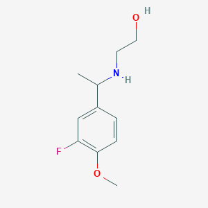 2-{[1-(3-Fluoro-4-methoxyphenyl)ethyl]amino}ethan-1-ol