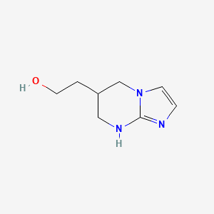 molecular formula C8H13N3O B13297428 2-{5H,6H,7H,8H-imidazo[1,2-a]pyrimidin-6-yl}ethan-1-ol 