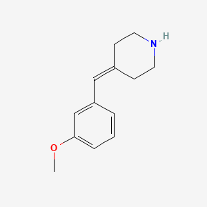 molecular formula C13H17NO B13297434 4-[(3-Methoxyphenyl)methylidene]piperidine 