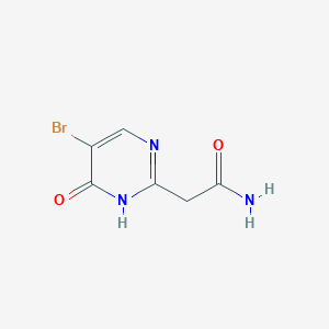 2-(5-Bromo-6-oxo-1,6-dihydropyrimidin-2-yl)acetamide