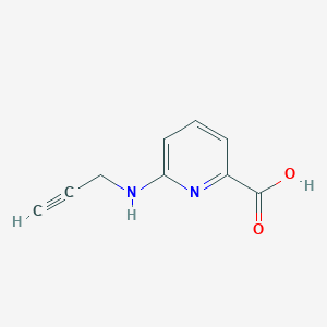 molecular formula C9H8N2O2 B13297495 6-(Prop-2-yn-1-ylamino)picolinic acid 