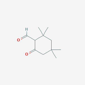 2,2,4,4-Tetramethyl-6-oxocyclohexane-1-carbaldehyde