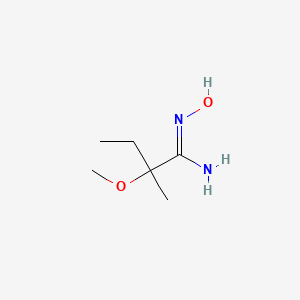 molecular formula C6H14N2O2 B13297555 N'-Hydroxy-2-methoxy-2-methylbutanimidamide 