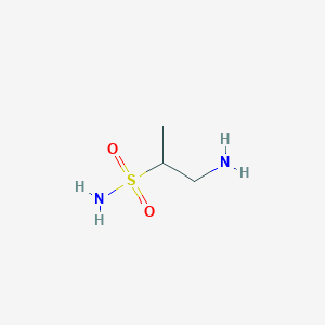 molecular formula C3H10N2O2S B13297572 1-Aminopropane-2-sulfonamide 