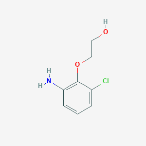 molecular formula C8H10ClNO2 B13297636 2-(2-Amino-6-chlorophenoxy)ethan-1-ol 