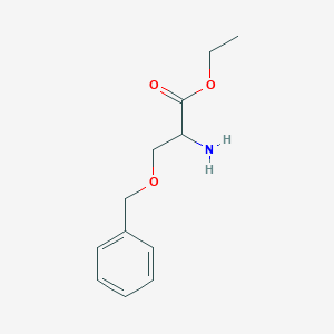 molecular formula C12H17NO3 B13297653 Ethyl 2-amino-3-(benzyloxy)propanoate 