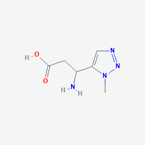 molecular formula C6H10N4O2 B13297679 3-Amino-3-(1-methyl-1H-1,2,3-triazol-5-yl)propanoic acid 