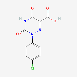 molecular formula C10H6ClN3O4 B13297716 2-(4-Chlorophenyl)-3,5-dioxo-2,3,4,5-tetrahydro-1,2,4-triazine-6-carboxylic acid 