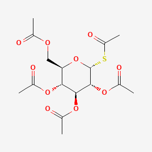 molecular formula C16H22O10S B1329774 α-D-吡喃葡萄糖，1-硫代，五乙酸酯 CAS No. 62860-10-0