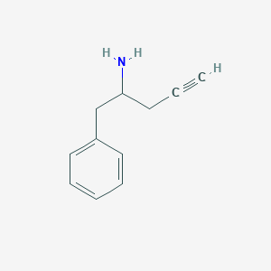 molecular formula C11H13N B13297743 1-Phenylpent-4-yn-2-amine 