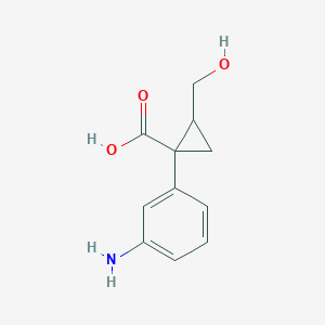 1-(3-Aminophenyl)-2-(hydroxymethyl)cyclopropane-1-carboxylic acid