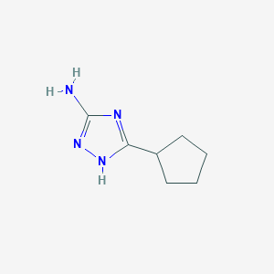 molecular formula C7H12N4 B13297802 5-cyclopentyl-1H-1,2,4-triazol-3-amine CAS No. 202403-46-1