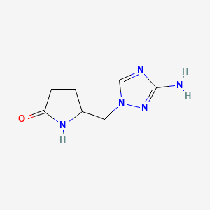 5-[(3-Amino-1H-1,2,4-triazol-1-yl)methyl]pyrrolidin-2-one