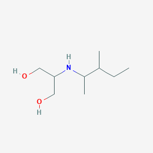 molecular formula C9H21NO2 B13297820 2-[(3-Methylpentan-2-yl)amino]propane-1,3-diol 